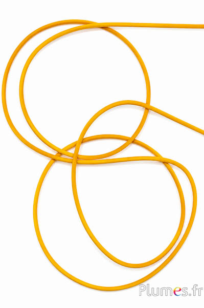 Leren veter - dikte 3 mm - geel